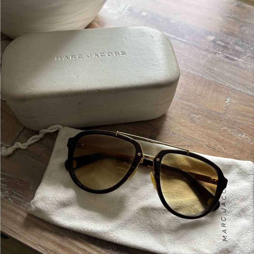Marc Jacobs Brown and Gold Sunglasses